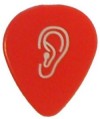 Guitar pick with ear symbol